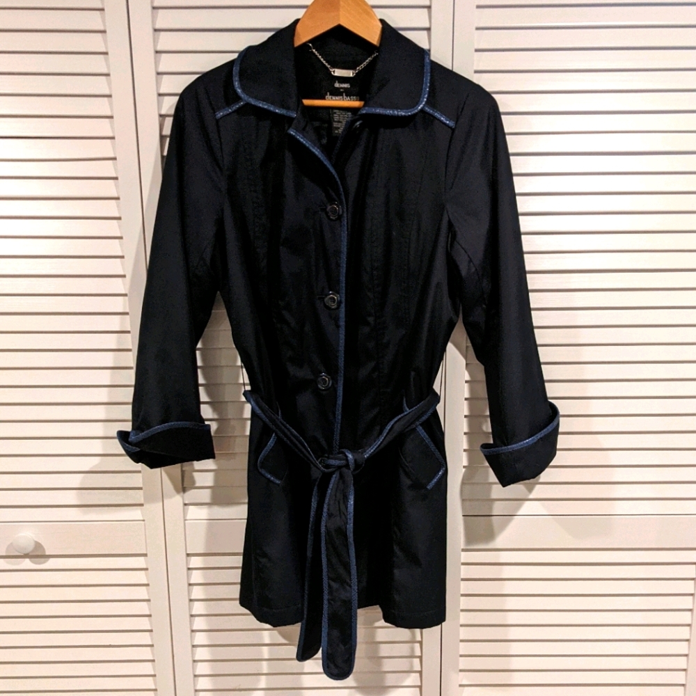 Dennis Basso Navy Raincoat